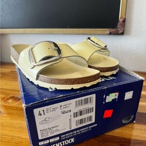 Birkenstock Madrid High-Shine Butter Sandals